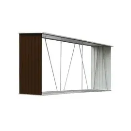 vidaXL Kaminholzregal 330 x 84 x 152 cm braun