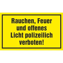 Hinweisschild - Rauchen, Feuer