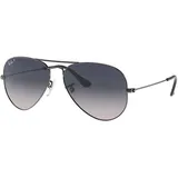 Ray Ban Aviator Large Metal RB3025 004/78 62-14 polished gunmetal/polarized blue/grey gradient