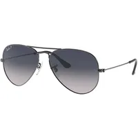 Ray Ban Aviator Large Metal RB3025 004/78 62-14 polished gunmetal/polarized blue/grey gradient