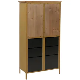 Mendler Apothekerkommode 136 x 73 x 35 cm Blau
