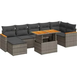 vidaXL Garten-Lounge-Set 8-tlg. grau