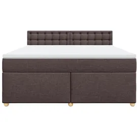 vidaXL Boxspringbett 180 x 200 cm Dunkelbraun