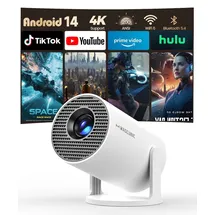 Magcubic Mini Beamer 4K Unterstützt DLP Weiß