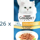 (€ 11,94/kg) Gourmet Perle Erlesene Streifen in Sauce mit Truthahn 26x 85 g
