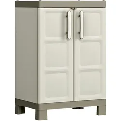 Keter Lagerschrank Niedrig Excellence Beige und Taupe 97 cm