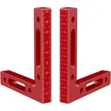 2 Stück Aluminium 90 Grad Positionierungswinkel, 12 Cm X 12 Cm Rechtwinkliger Clip Für Holzbearbeitung, Holzbearbeitungswerkzeuge Für Bilderrahmen, Quadratische Montage, Schrank, Schublade