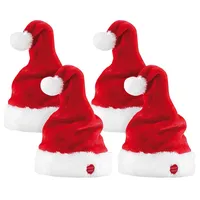Infactory 4er-Set Singende und tanzende Nikolausmützen