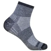 WrightSock Escape Quarter Wandersocken 2 Paar Schwarz/Grau S