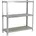 Simon Rack Lagerregal Holz 100 x 90 x 50 cm Silber 3 Fachböden
