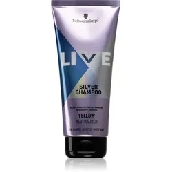 Schwarzkopf LIVE Silver das Reinigungsshampoo neutralisiert gelbe Verfärbungen 200 ml