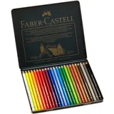 FABER-CASTELL 110024 - Künstlerfarbstift, 24 Polychromos Metalletui