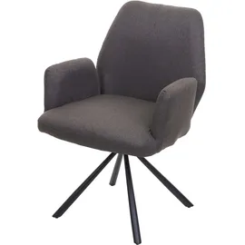 MCW Esszimmerstuhl H71 Stoff grau-braun