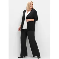 Sheego Feinstrickjacke in schwarz | Gr.: 56/58