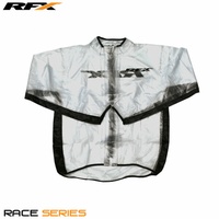 RFX Sport RFX Regenjacke (Transparent/Schwarz) - Kindergröße XL (12-14 Jahre), transparent
