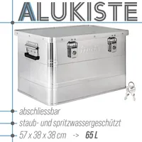 Trucky Aluminium Box mit Deckel Silber Alu Kiste Box