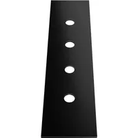 GESSI 4-Loch Dekor-Platte für Secur Box, - Metall schwarz
