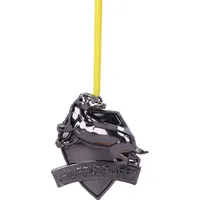 Nemesis Now Harry Potter Christbaumanhänger Hufflepuff Crest (Silver) 6 cm