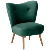 58 aufm Kessel Cocktailsessel Kayra Samtvelours 58 x 58 x 58 cm Grün mit Relax-Funktion