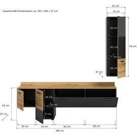 MID.YOU Wohnwand inkl. Licht Goal
