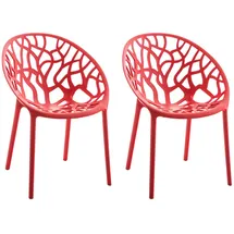 CLP Gartenstuhl Hope Sessel 59 x 59 x 80 cm rot 2 St.