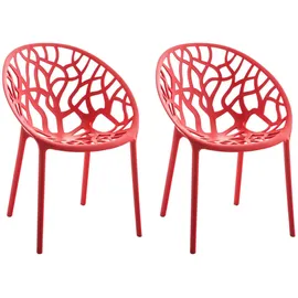 CLP Gartenstuhl Hope Sessel 59 x 59 x 80 cm rot 2 St.