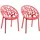 CLP Gartenstuhl Hope Sessel 59 x 59 x 80 cm rot 2 St.