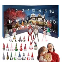 Weihnachtswichtel-Adventskalender 2024, Weihnachtswichtel-Countdown-Kalender 2024, mit Wichtel-Plüschtieren, wichtel adventskalender 2024 für Kinder und Erwachsene (C)