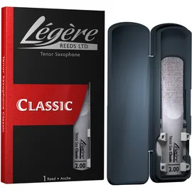 Legere Légère Reeds - Tenorsaxophonblatt, Classic, Blattstärke 2.00 (TS2.00) - Hochwertiges synthetisches Holzblasrohr