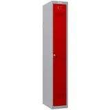 Phoenix Spind Locker grau, rot PL1130GRK, 1 Schließfach 30,0 x 50,0 x 183,0 cm