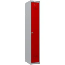 Phoenix Spind Locker grau, rot PL1130GRK, 1 Schließfach 30,0 x 50,0 x 183,0 cm