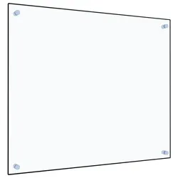 DELUKE® Küchenrückwand Glas - 70x60cm Transparent Wandverklediung Küche Wandschutz Spritzschutz Herdspritzschutz Glasplatte Rückwandküche Küchenwand