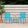 Homestyle4u Gartenstuhl, 4er Set in Blau, 2457