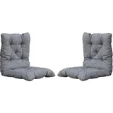 Ambiente Home Sitzkissen 98 x 50 x 8 cm hellgrau 2 St.