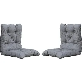 Ambiente Home Sitzkissen 98 x 50 x 8 cm hellgrau 2 St.