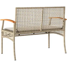 vidaXL Gartenbank mit Kissen 108 x 57 x 85 cm Beige