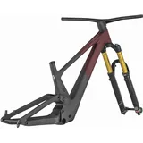 Scott Genius Ultimate HMX Rahmenset MTB-Fully raw carbon/candy red flakes/chrome M