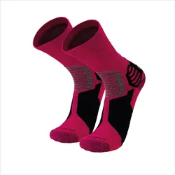 Alpaka Merino Wandersocken: CAMINO Gepolsterte Trekking Thermosocken Unisex. tomatenrot 43/46