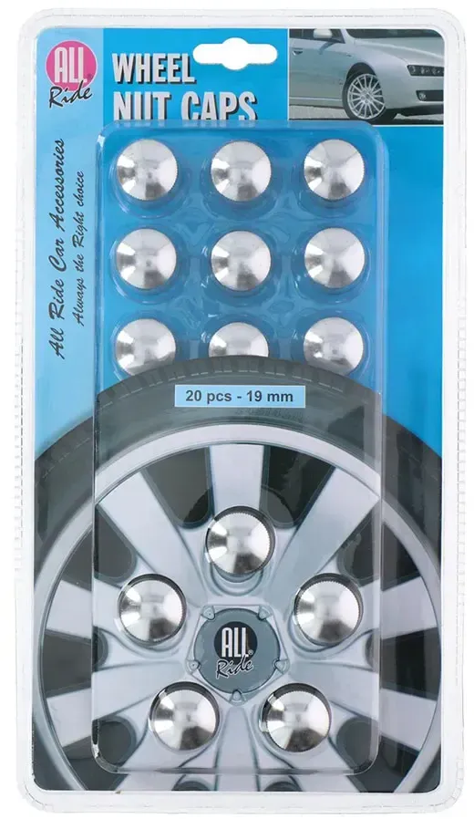All Ride Radmutterabdeckungen 19 Mm 20 Stücke - Grey - One Size