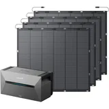 Anker SOLIX Balkonkraftwerk mit Speicher (900W | 1600Wh), Solarbank 2 E1600 Plus (1600Wh), 4× FS20 Solarpanel(225W), 213° Biegung, 2 MPPT, Plug&Play, Flexibles, Sehr einfache Installation