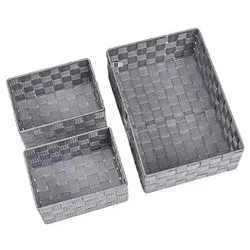 WENKO Adria Aufbewahrungskörbe-Set grau