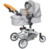Knorrtoys Kombi-Puppenwagen Boonk - Stone Brown, 59 x 42 x 80 cm