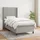 vidaXL Boxspringbett mit Matratze Hellgrau 100x200 cm Stoff - Grau