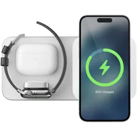 Nomad Base One Max 3-in-1 with MagSafe Silver - Silber