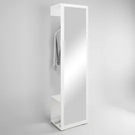 OTTO home Paris Garderobenschrank 190x50x35 Silber/Weiß