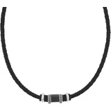 Tom Tailor Halskette 2100700 Schwarz / Leder / Edelstahl