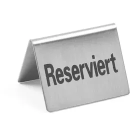 HENDI Tischschild Reserviert, 4 Stück, auf Deutsch, 50x35x(H)40mm,