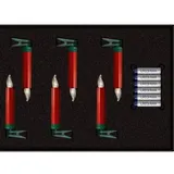 Art-Pol Lumix Superlight Mini Erweiterungsset, 6 LED Kerzen, rot