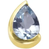 Ketten-Anhänger VIVANCE "585/- Gelbgold glanz Blautopas" Schmuckanhänger Gr. ONE-SIZE, Gold, 0,5 g, gelb Damen