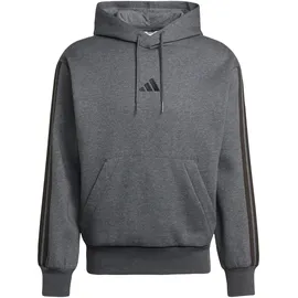 adidas Essentials 3-STREIFEN Hoodie dark grey heather-black M